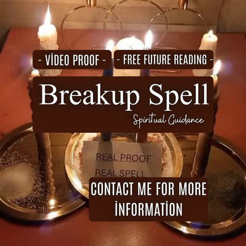 Break up spell candles with spiritual guidance signs; offers video proof and free future readings.