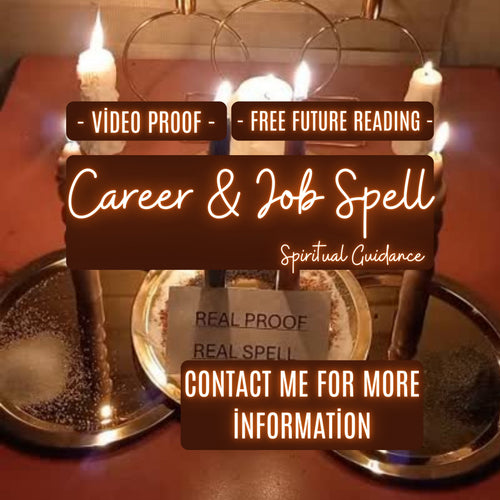 Career Spell candles for spiritual guidance and job opportunities with announcement of video proof and free reading.